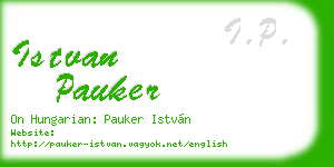 istvan pauker business card